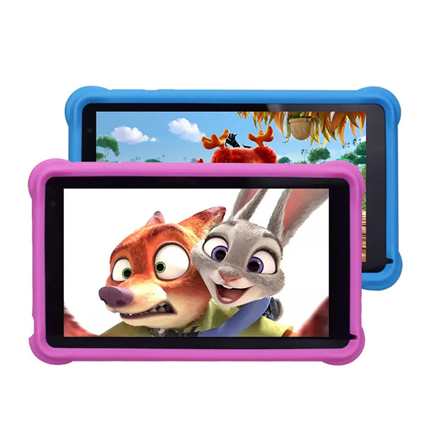 kids learning tablet showing carton